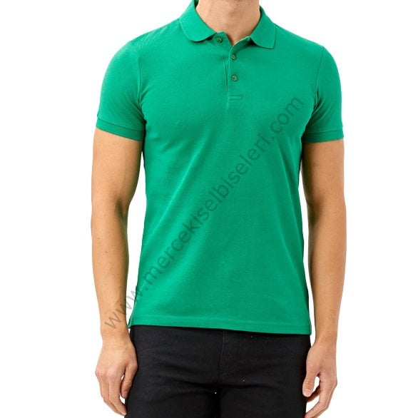 Mercek İş Elbiseleri  Yeşil Polo Yaka Tshirt
