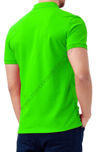 Mercek İş Elbiseleri  Fıstık Yeşili Polo Yaka Tshirt