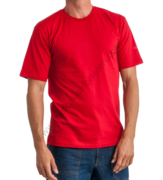 kırmızı bisiklet yaka tshirt
