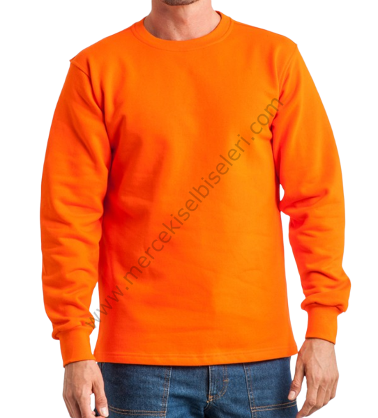 turuncu bisiklet yaka sweatshirt