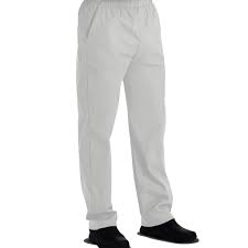 Lastikli Beyaz Pantolon