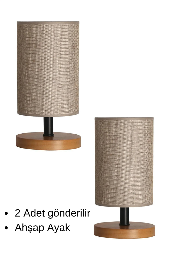 Vinner Dax Two Ahşap Ayaklı Mini Abajur