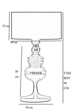 Vinner Munch Eskitme Kaplama Metal Abajur - Etnic Desenli