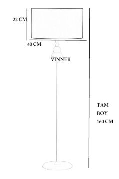 Vinner Munch Eskitme Kaplama Metal Düz Tek Ayaklı Lambader - Pre Kahverengi