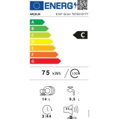 Arçelik 6167 Grion Bulaşık Makinesi