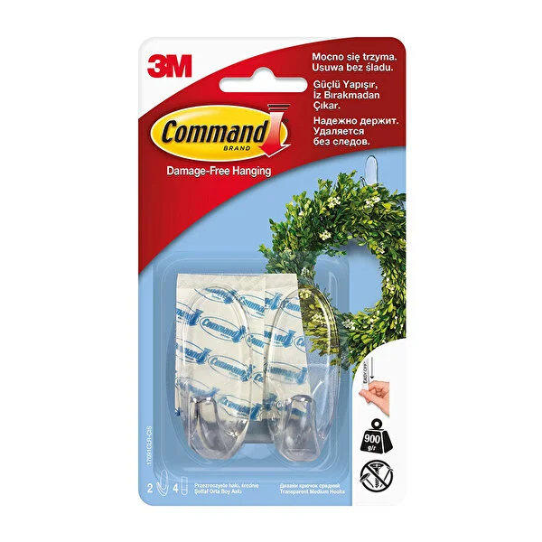 3M Command 17091CLR / 17006CLR KCK Orta Şeffaf Askı