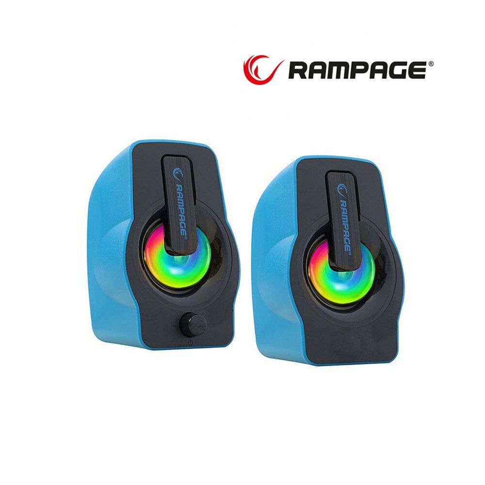 Rampage RMS-G7FALSETTO 2.0 6Watt RGB LedliMavi MultimediaGaming USBSpeaker