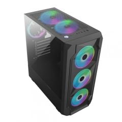 ROGAME 8010 Mesh 4*12Cm Rainbow Fan Oyuncu Bilgisayarı Kasası (PSU Yok)