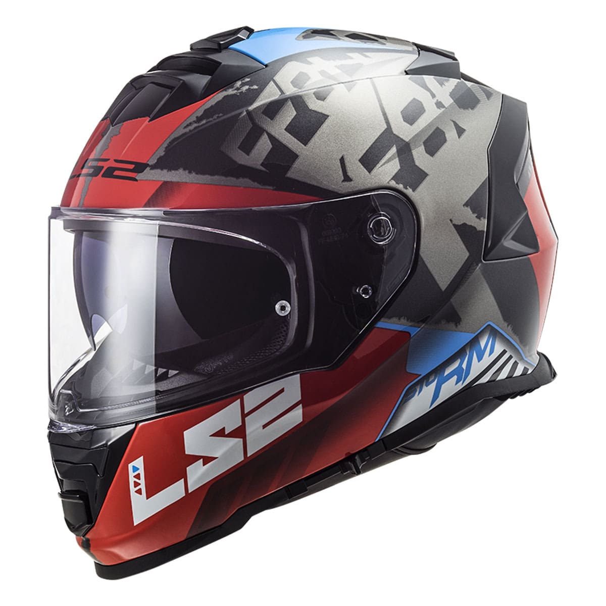 LS2 STORM 2 SPRINTER MAT SİYAH-KIRMIZI-TITANIUM KAPALI KASK