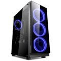 Gaming 400w Psu 4xSingle Color Blue Fan 1x3.0 Usb Mid Tower Oyuncu Bilgisayar Kasası BD9917495