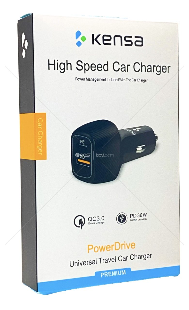 Kensa 36W High Speed Car Charger QC3.0 Power Drive