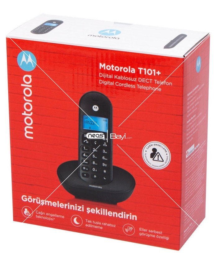Motorola Siyah Kablosuz Telsiz Telefon E201-T101