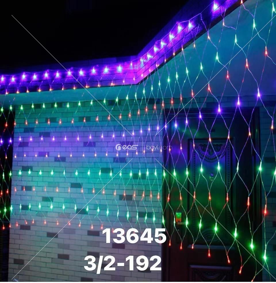 13645 3/2-192 LED Noel Işık Asılı Çelenk Işık Perdesi Işık Navidad 2024 Noel Dekorasyon