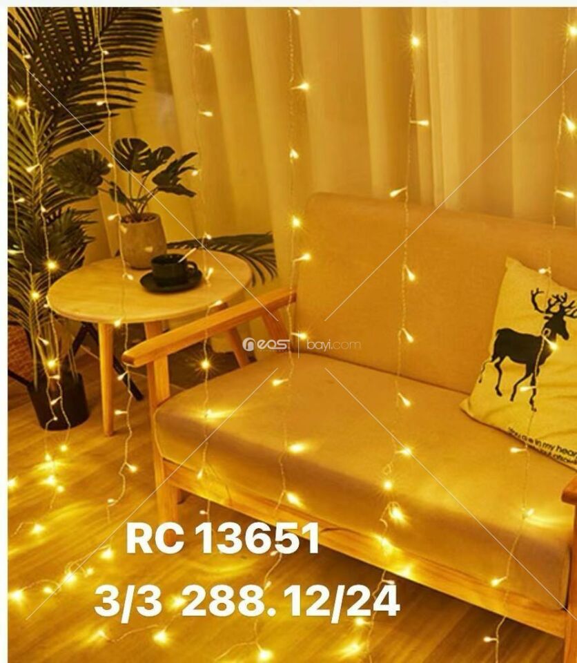 RC13651 3/3 288 12/24 LED Noel Işık Asılı Çelenk Işık Perdesi Işık Navidad 2024 Noel Dekorasyon