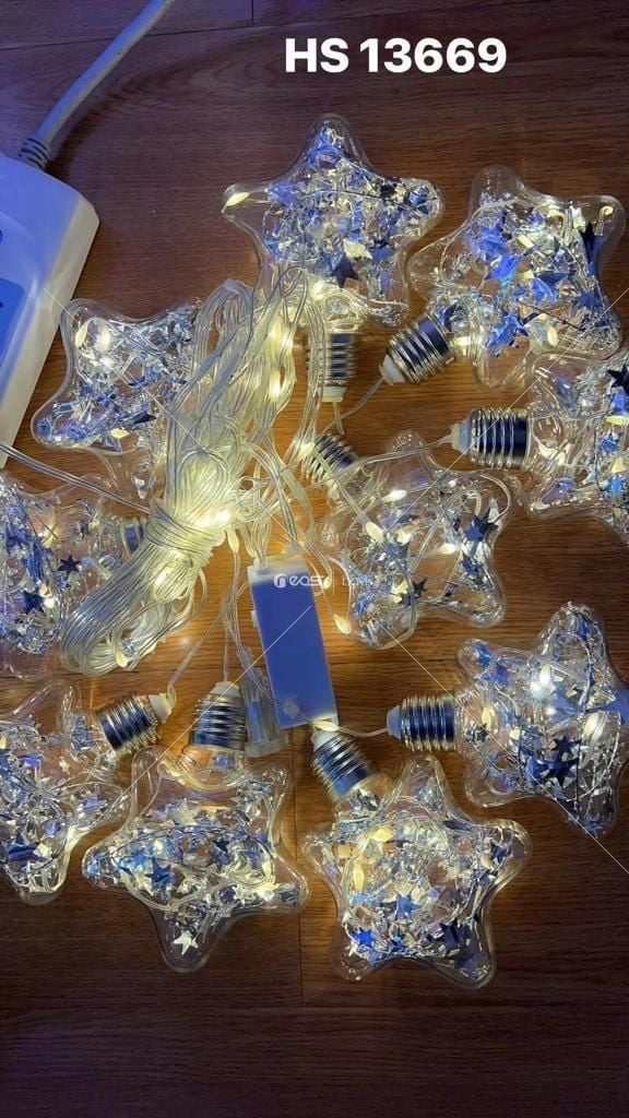 HS13669 LED Noel Işık Asılı Çelenk Işık Perdesi Işık Navidad 2024 Noel Dekorasyon