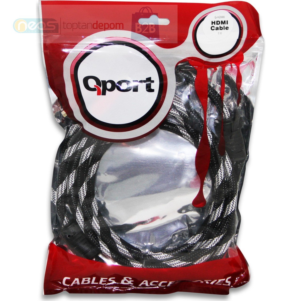 Qport HDMI to HDMI 1.5 M Altın Uçlu Kablo (Q-HDMI1.5)