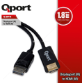 Qport Q-Dph Display Port(M) To HDMI(M) 1.8 Mt Kablo Dönüştürücü