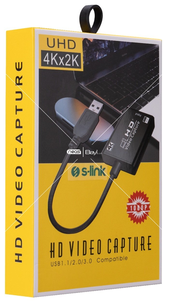 S-link SL-UH700 Siyah USB 3.0 To HDMI Video Yakalayıcı (Capture) Konnektör