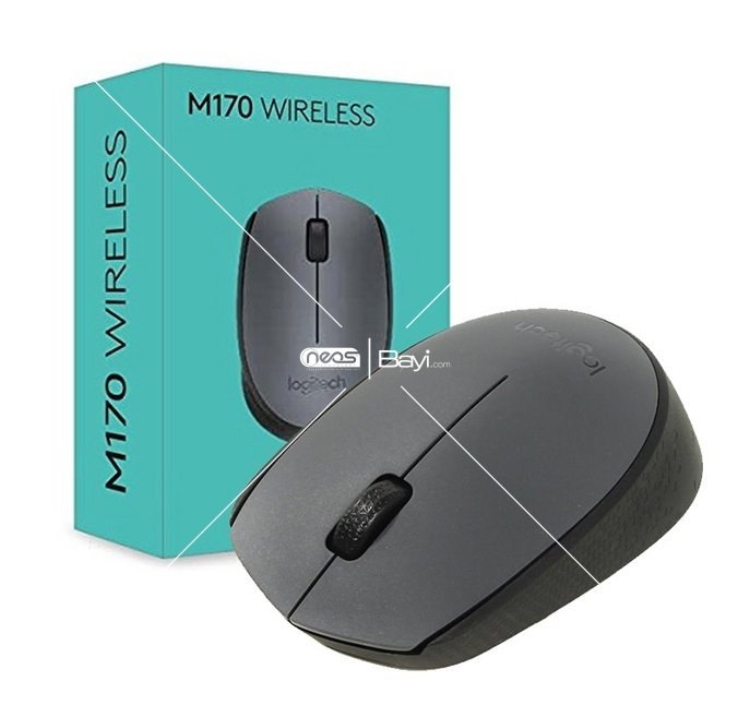 Logitech M170 USB Alıcılı Kablosuz Mouse - Gri