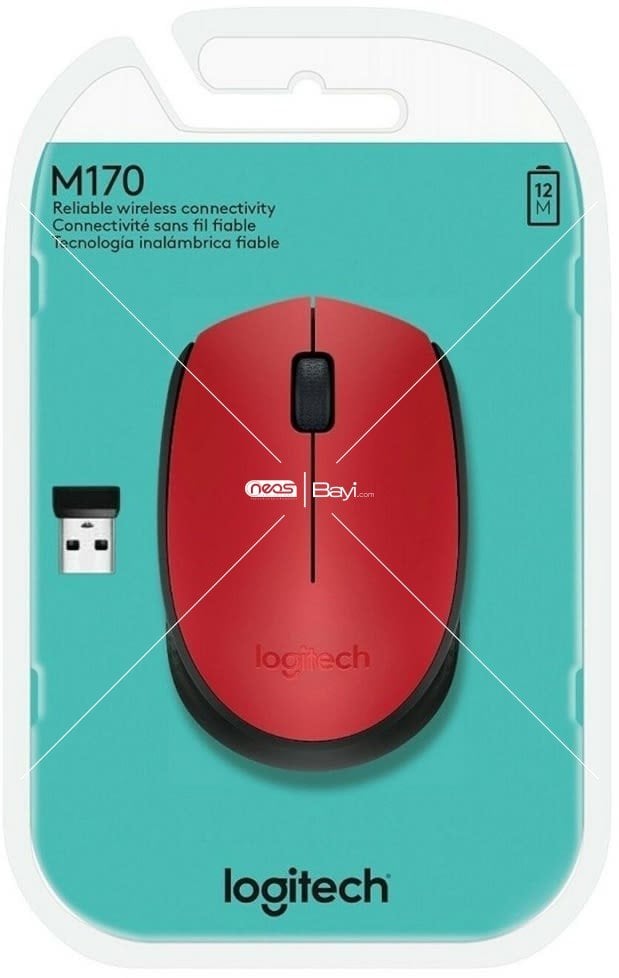Logitech M171 Red Kablosuz Mouse