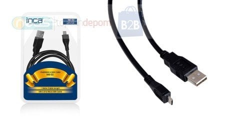 Görsel 1Görsel 2 Inca IMU-02 1 Mt USB 2.0 to micro USB 4 Pin Siyah USB Data Şarj Kablosu PS4 Şarj Kablosu