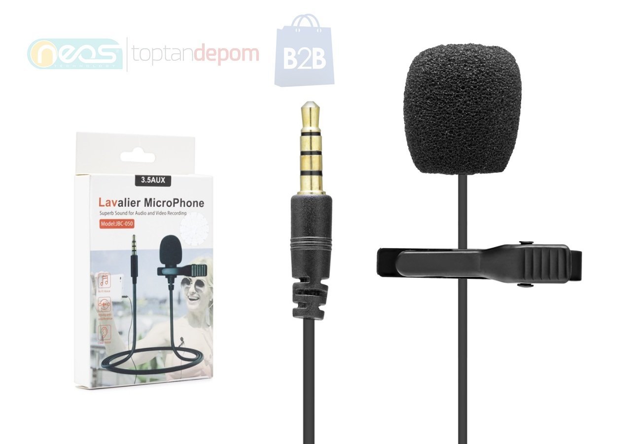 HADRON HD571 MİKROFON YAKA TELEFON AUX 3.5MM 90CM 3 BOĞUMLU