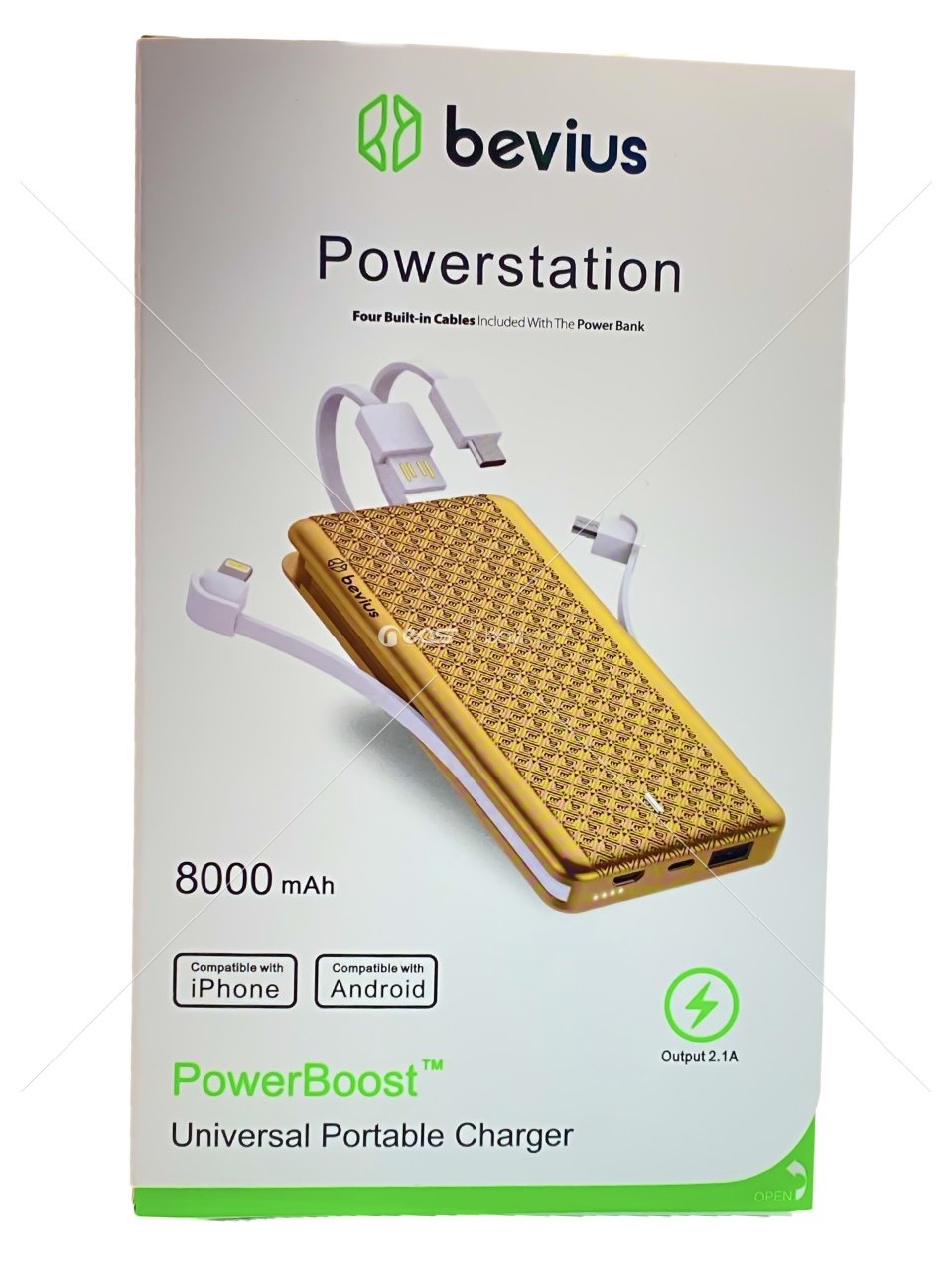 Bevius BVS-P58 8000mAh Powerbank Micro+Typce+Lightning+USB GOLD