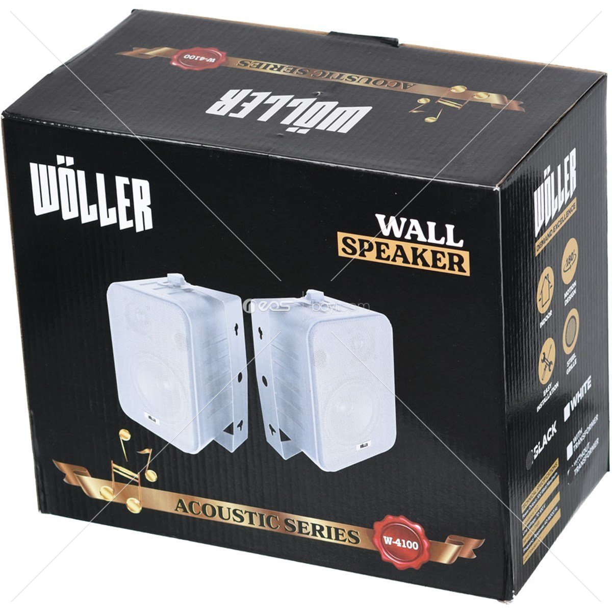 WÖLLER 10 Cm 100W 100V Beyaz Sütun Hoparlör W-4100 TB