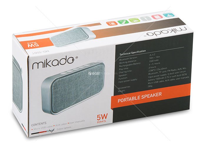 Mikado MD-55BT Kırmızı Speaker FM Destekli Bluetooth