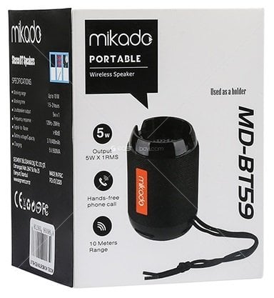 Mikado MD-BT59 Kamuflaj Desenli Bluetooth-Usb -TF Card 3.7V 400mah Taşınabilir Speaker