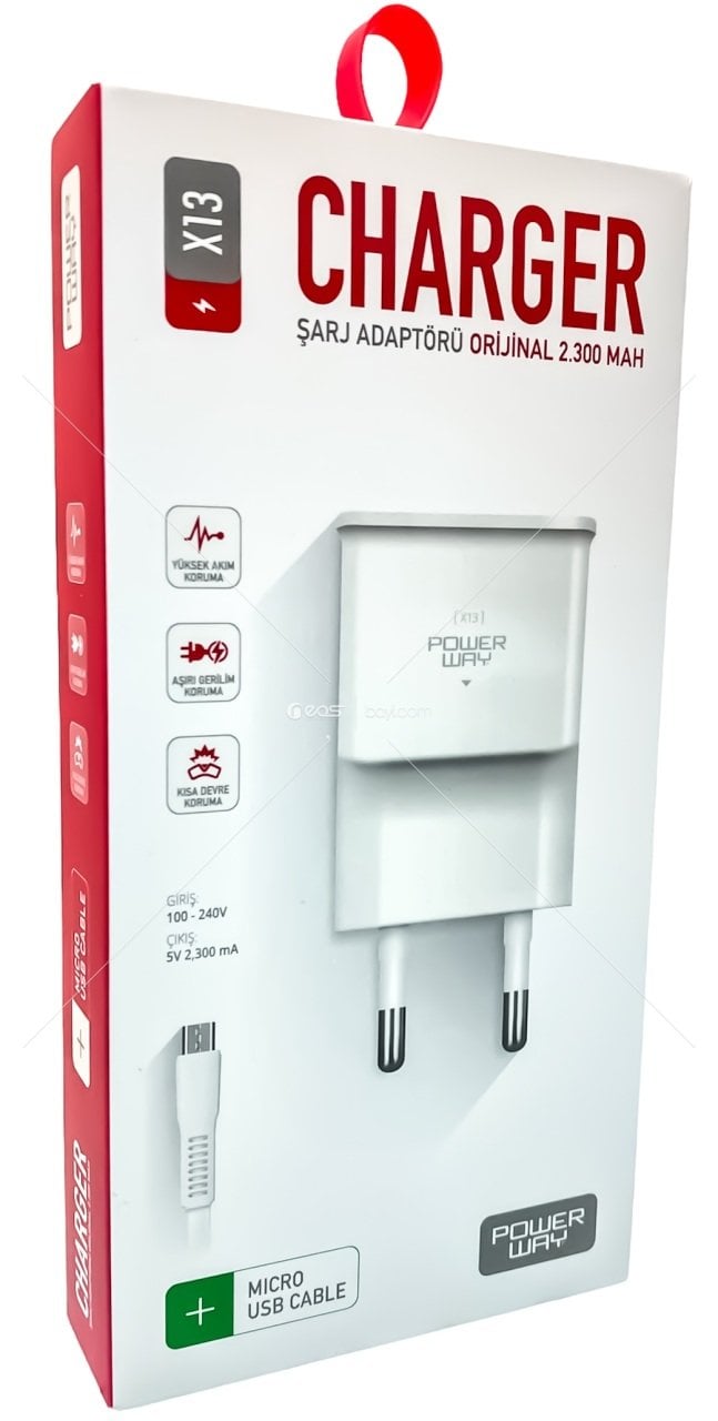 Powerway X13 Micro USB 2000 Apmer Kablolu Şarj Cihazı