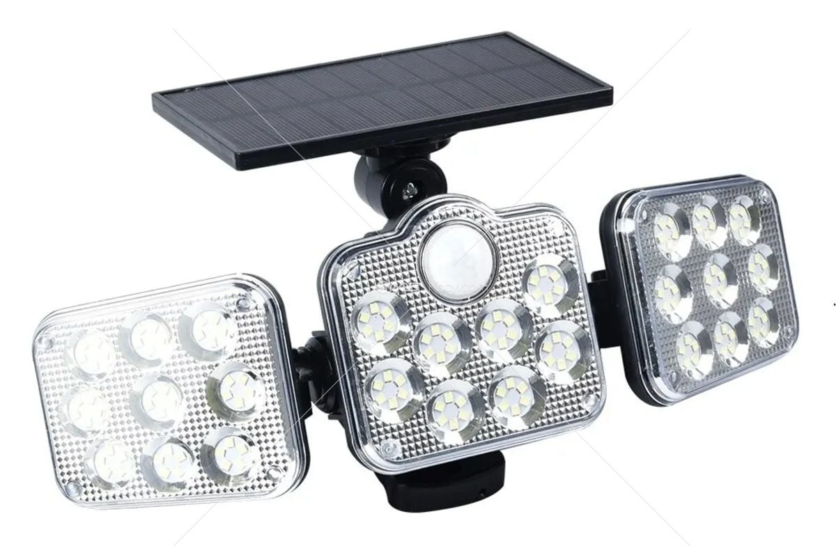 Kumandalı Solar Güneş Enerjili Led Bahçe Aydınlatması 138 Ledli Çok Modlu Hareket Sensörlü