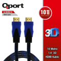 QPORT Q-HDMI 10 10 METRE 1.4 3D ALTIN UÇLU KABLO