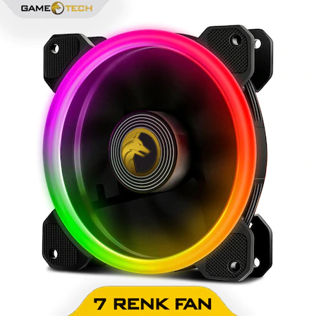 Gametech 7 Renk 12CM Kasa Fanı