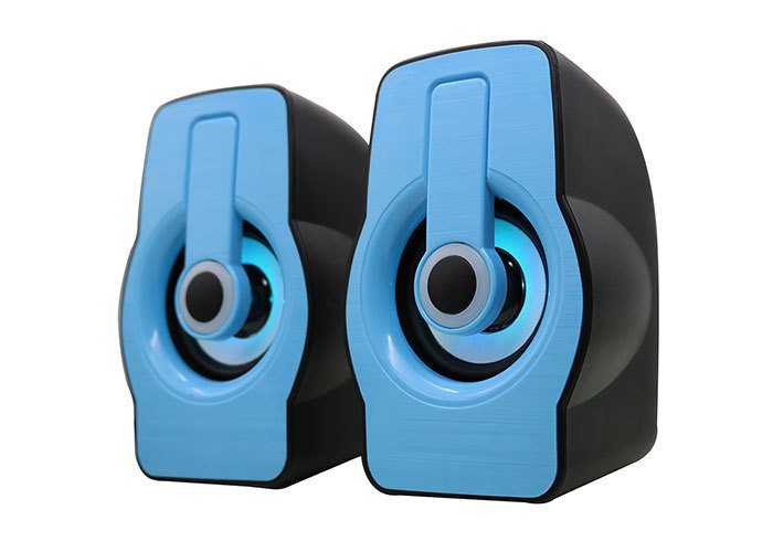 Snopy SN-X23 2.0 Multimedia RGB Işıklı 3W*2 Siyah/Mavi USB Speaker