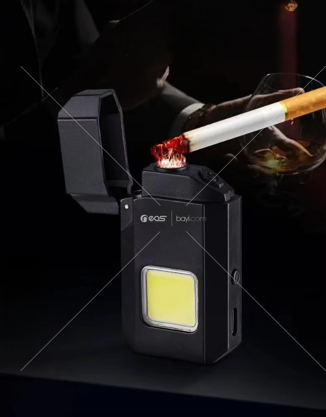 Gold Silver GS-4000 Su Geçirmez COB LED Type-C Şarjlı Elektrikli Çakmak Cep Işığı