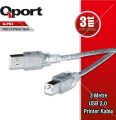 Qport Q-PR3 USB 2.0 Yazıcı Printer Kablosu