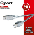Qport Q-PR5 Metre Usb 2.0 Printer Cable