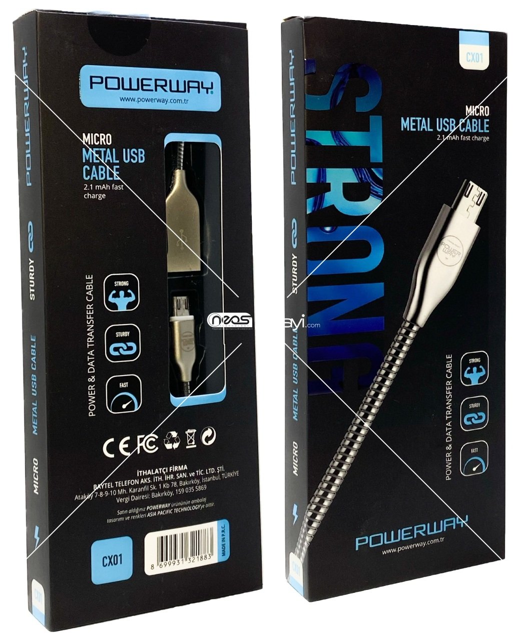 Powerway CX01 Micro USB Hızlı Şarj ve Data Kablosu