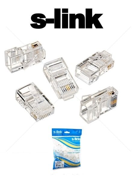 S-link SL-6P2C RJ-11 100 Lü Paket Telefon Jack