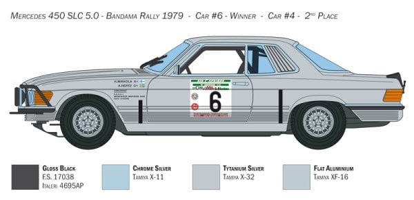 1/24 Mercedes-Benz 450SLC Rallye Bandama 1979