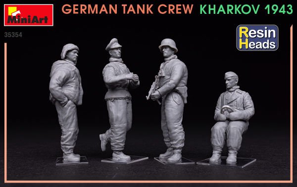 1/35 GERMAN TANK CREW KHARKOV 1943 8RESIN HEADS)