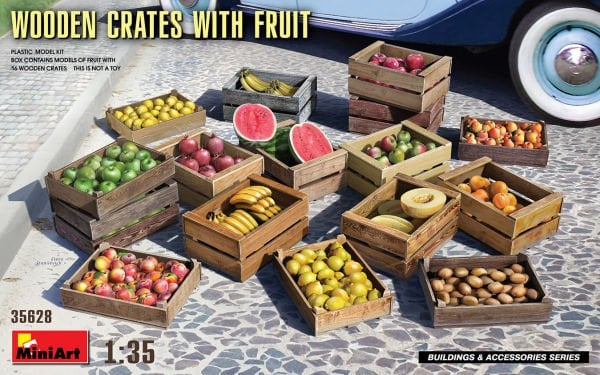 1/35 WOODEN CRATES WITH FRUIT
