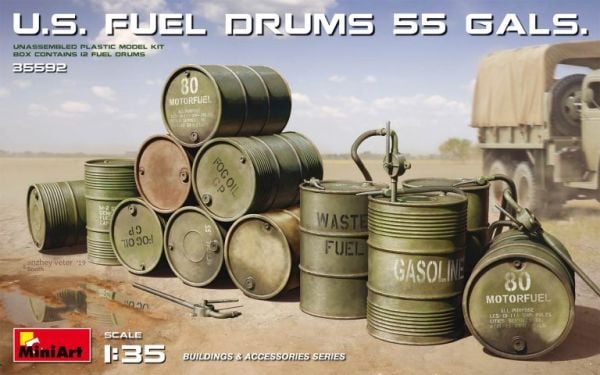 1/35 U.S. FUEL DRUMS  55 GALS.