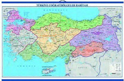 TÜRKİYE BÖLGELER HARİTASI (Kaplamalı)