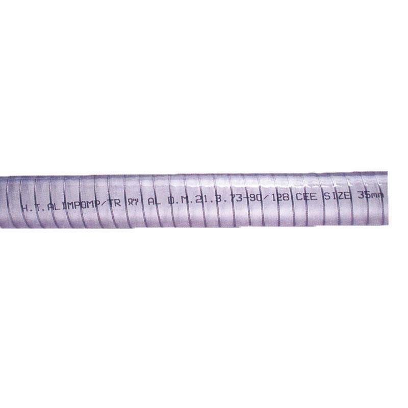 Sıvı Atık-Su Transfer Hortumu , PVC, Beyaz, Çelik Telle Güçlendirilmiş Ø32mm, 1 1/4'