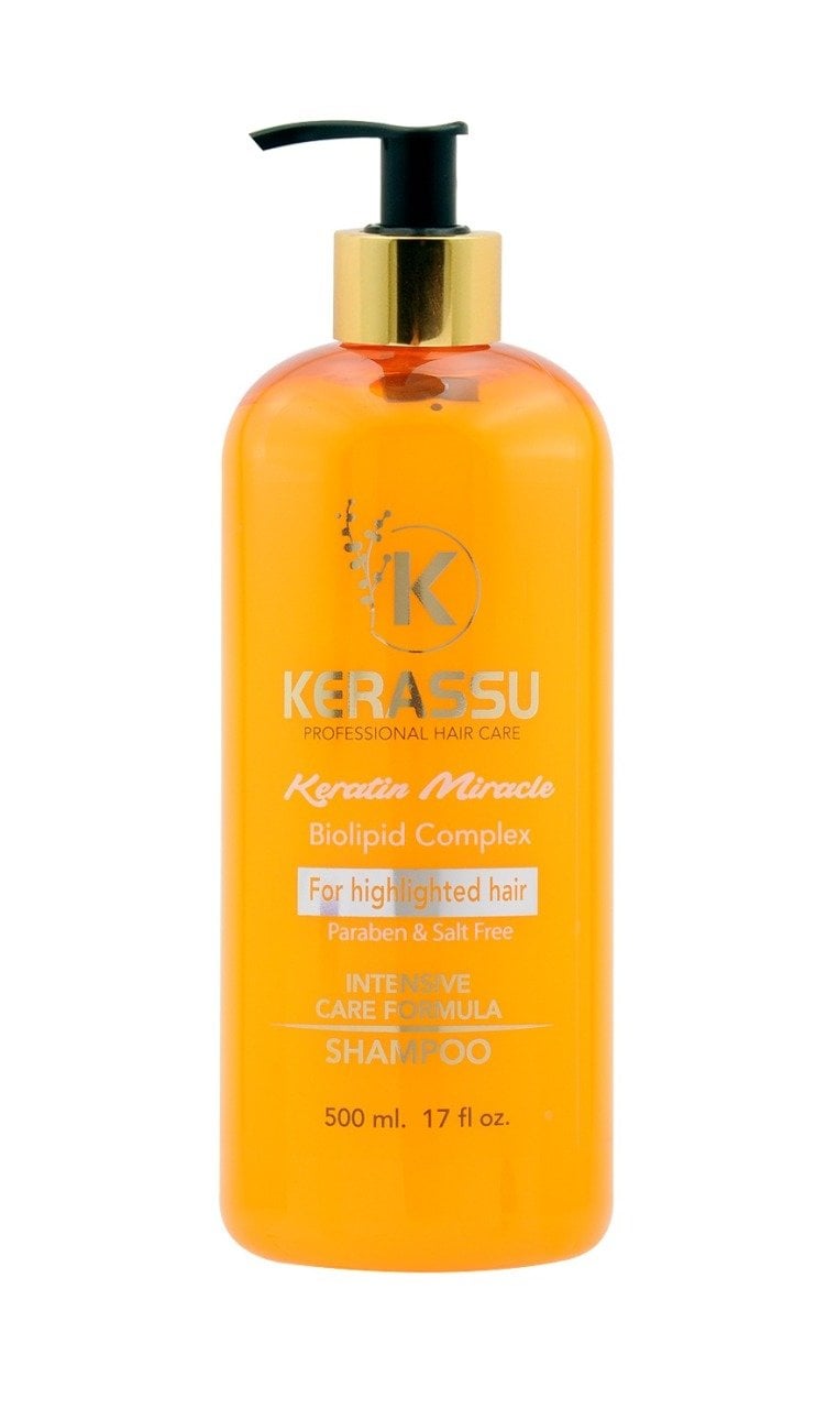 KERASSU KERATİN ŞAMPUANI RÖFLELİ SAÇLAR İÇİN TUZSUZ 500 ML.