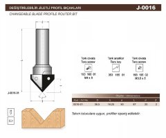 Netmak Değiştirilebilir Jiletli 90' Açılı Profil Bıçağı J-0016-01 Z2  20mm