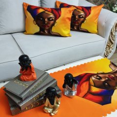 Afrikalı Kadın Desen 3 lü Kombin Set