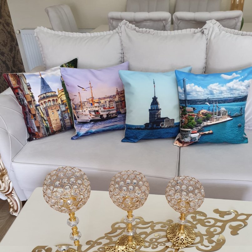İstanbul Serisi Kırlent 4 lü Kombin Set